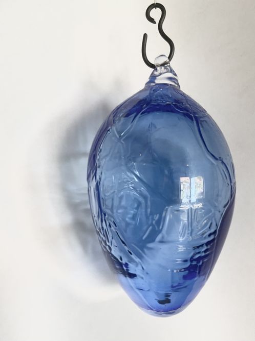 Hovedbilde glassegg blått krakelert